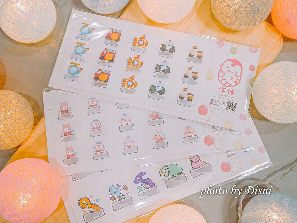 【幼童用品】作伴-防水姓名貼 圖案可愛多元選擇,清楚質感好 幼稚園必備 - 第4張圖 1-3