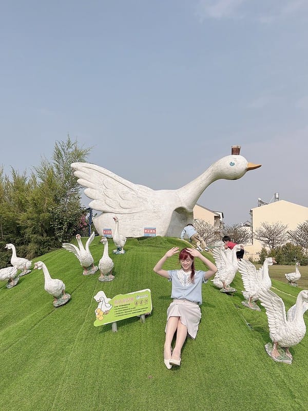 【雲林斗六景點】鵝童樂園免門票親子景點,餵鵝、溜滑梯、沙坑、旋轉天鵝、小火車遊樂設施IG打卡/菜單 - 第10張圖 S__39288856