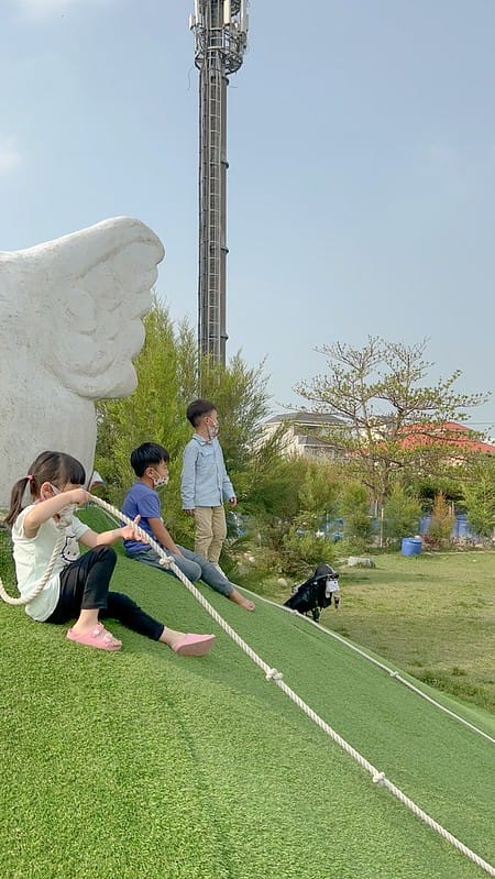 【雲林斗六景點】鵝童樂園免門票親子景點,餵鵝、溜滑梯、沙坑、旋轉天鵝、小火車遊樂設施IG打卡/菜單 - 第12張圖 S__39288858