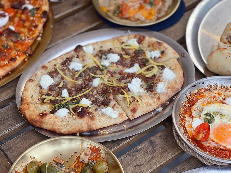 【台中西區美食】Pizza Hamsa來自耶路撒冷的異國pizza,吐司利亞新品牌 勤美草悟廣場IG打卡/菜單 - 第10張圖 1-2 F_IMG_1643
