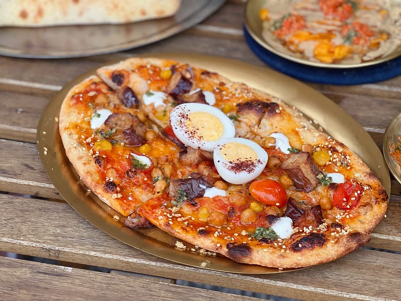 【台中西區美食】Pizza Hamsa來自耶路撒冷的異國pizza,吐司利亞新品牌 勤美草悟廣場IG打卡/菜單 - 第6張圖 1-2 F_IMG_1634